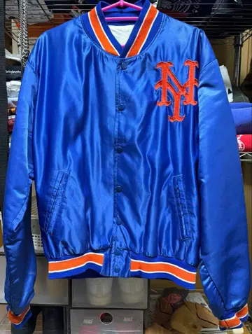 [레어 구하기 어려움] 90s 뉴욕 메츠 바시티 자켓