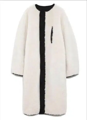 FRAY I.D 프레이 아이디 보아 코트 화이트/블랙