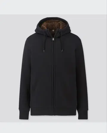 보아 맨투맨 풀 집업 후드티 유니클로 블랙 XL