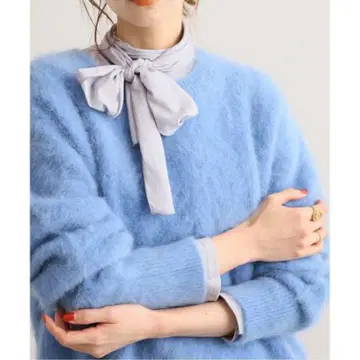 SLOBE IENA 시어 보타이 풀오버 blue 블루