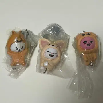 SKZOO 가챠 집게로 이어 붙이는 마스코트 3종 세트