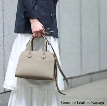 백 메종 도쿄 백화 Kasuga 핸드백 베이지