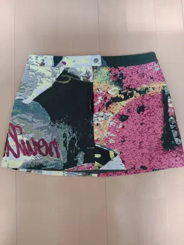 멀티 컬러 미니 스커트