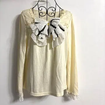 axes femme 빅 리본 긴팔 상의 그런지 y2k 히메 갸루