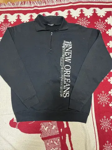 하프 지퍼 맨투맨 구제 의류 빈티지