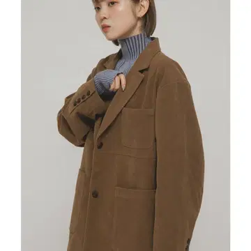 KBF 패치 포켓 테일러드 자켓 카멜