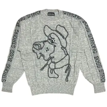 [ vintage ] 자수 강아지 디자인 니트