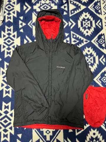 mont-bell 리버서블 자켓 빨간색/블랙 남성용 S