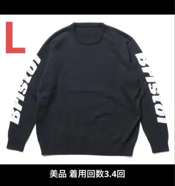 착용 횟수 3~4회 새상품급 fcrb 니트 스웨터 블랙 L size
