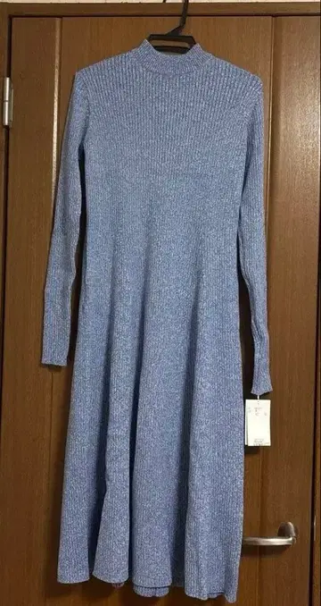 Mila Owen 블루 니트 롱 원피스