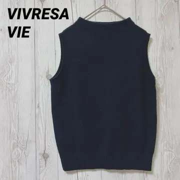 [비브르사비] 캐시미어 100% 베스트 네이비