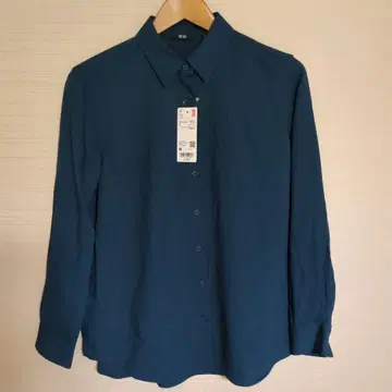 UNIQLO 다크 그린 긴팔 블라우스 M