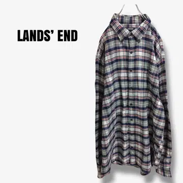 mt12525 랜즈엔드 플란넬 체크 셔츠 빅 플란넬 셔츠