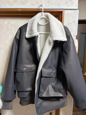 [ 완판템 ] sedacle 보아 안감 인조 가죽 블루종 M 사이즈