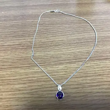 자수정 펜던트 실버 목걸이