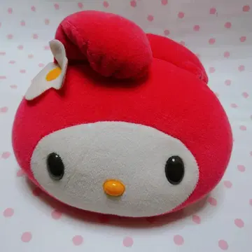 헤이세이 레트로 산리오 마이멜로디 빨간색 빅 페이스 쿠션 미니 2004년