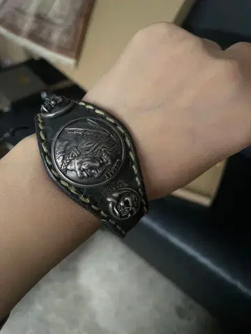 SAAD 네이비 커스텀 아메카지 남성용 팔찌