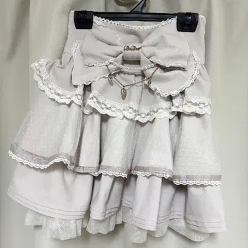 LIZLISA 빅 리본 캉캉 스커트 핑크