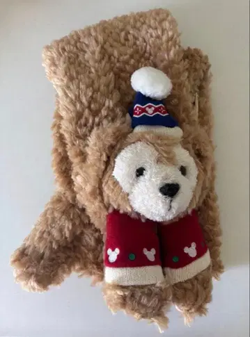 홍콩 디즈니랜드 한정판 더피 봉제 인형 머플러