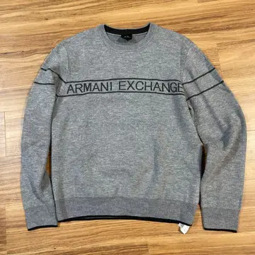 Armani Exchange 그레이 니트 스웨터