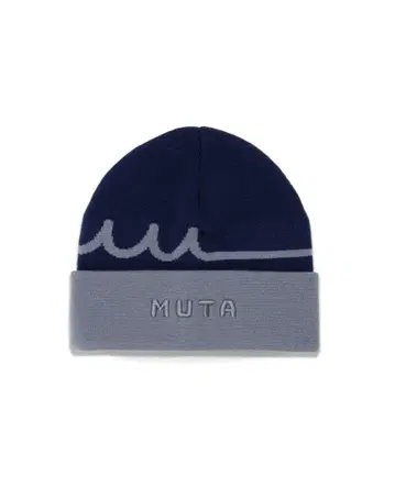 MUTA 니트 모자 네이비/그레이