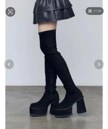 EMODA 스퀘어 핏 롱 부츠 M 사이즈