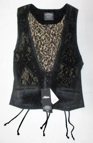 Roen 레이스 레오파드 무늬 베스트 하자품 사이즈 48