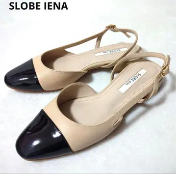[ SLOBE IENA ] 펌프스 페이턴트 백 슬링펌프스