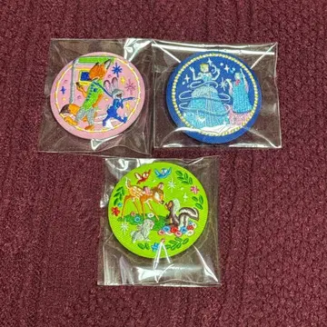 디즈니 자수 캔뱃지 비스킷