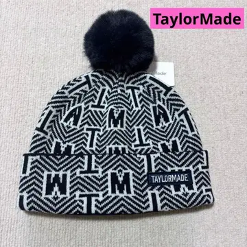 [새상품] 테일러메이드 폼폼 포함 니트 모자 비니 네이비
