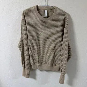 Sea Green 베이지 니트 스웨터 긴팔