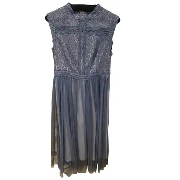 바니스뉴욕 레이스 튤 원피스 (블루 그레이)