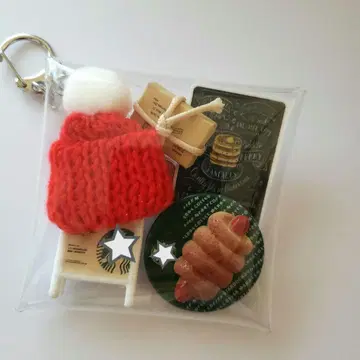 가챠 채운 파우치 겨울 카페 파우치