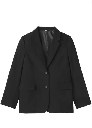 무인 기모 테일러드 자켓 블랙