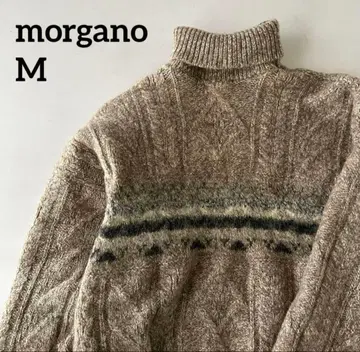 *몰가노 베이지 터틀넥 니트 스웨터