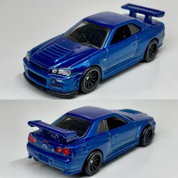 핫휠 닛산 스카이라인 GT-R BNR34 와일드 스피드 파랑