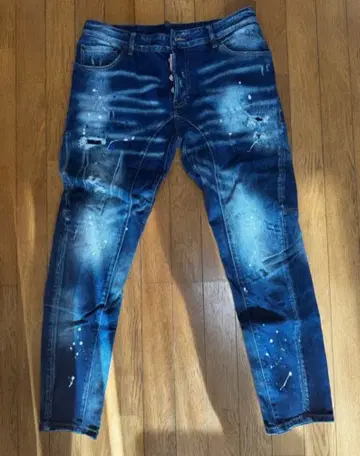 디스퀘어드 스퀘어 데미지 가공 스키니 데님 50 스케이터