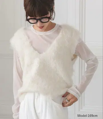 [ 완판 ] Donoban select 샤기 베스트 아이보리