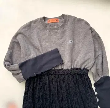 REHERSALL 니트 원피스 그레이/블랙 긴팔