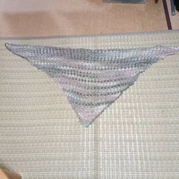 그라데이션 크로셰 뜨개질 삼각형 스톨