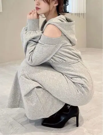 리젝시 레이어드 후디 원피스