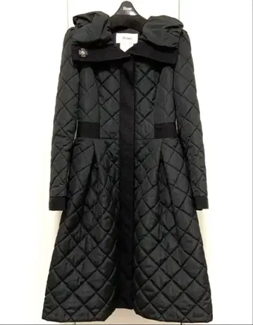 르네 퀼팅 충전솜 코트 로얄 스위트 코트 다운 블랙 L