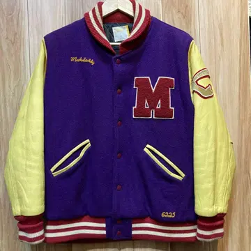 맥대디 바시티 자켓 우라하라 가죽 천연 가죽 스트릿 구제 의류 소가죽