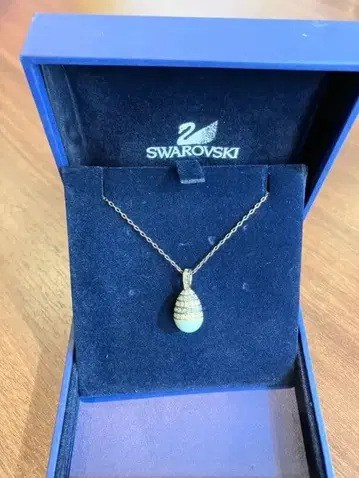 SWAROVSKI 스와로브스키 목걸이 터콰이즈 블루 티어드롭