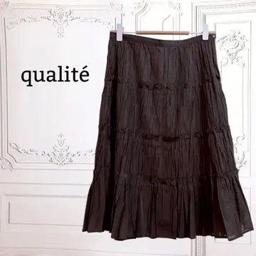 [칼리테] 플레어 스커트/캉캉 스커트 [M] 그레이 계열 얇은 소재 고급