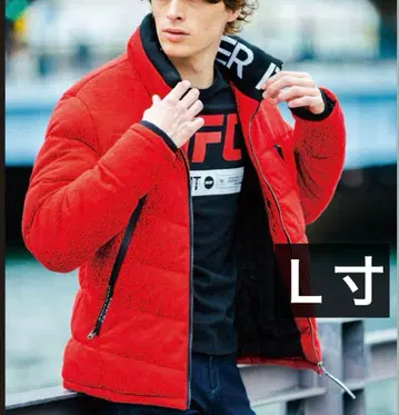 아이즈프론티어 9750 파이버 다운 방한 자켓 L 사이즈 버클 레드