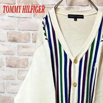 [인기] TOMMY HILFIGER 가디건 자수 원 포인트 L