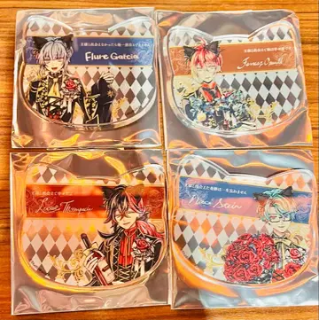 악마 집사와 검은 고양이 난자타운 아크릴 코스터 4종 세트