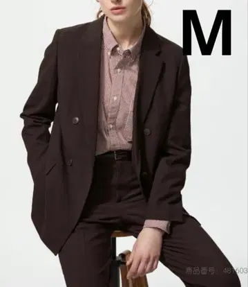 유니클로 더블 자켓 DARK BROWN 브라운 M