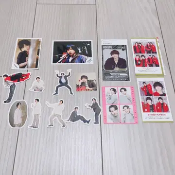 SixTONES 마츠무라 호쿠토 굿즈 묶음 판매 스티커 미니 사진 골판지